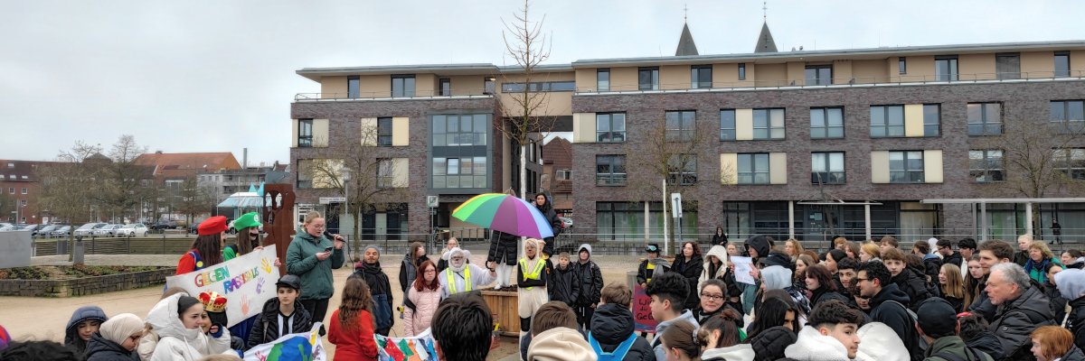 Students gather for a rally