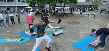 Idrettsaktiviteter på Europadagen ved Gronau grunnskole