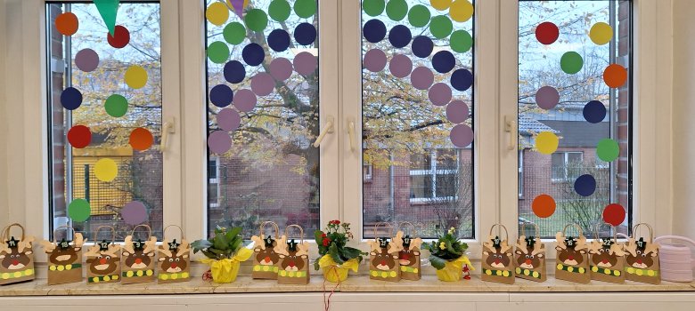 Kerstversiering Adventskalender voor klas 1b